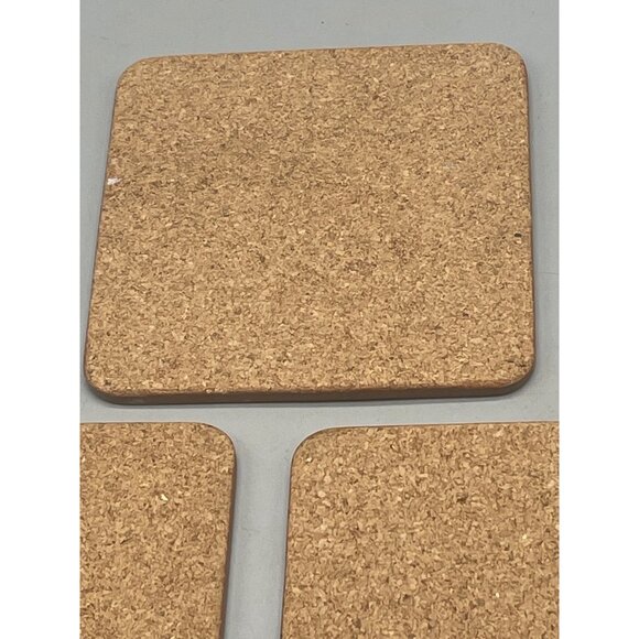 coasters set of 3 café cork back multi color dog cat bird 4x4" each READ - Picture 7 of 8
